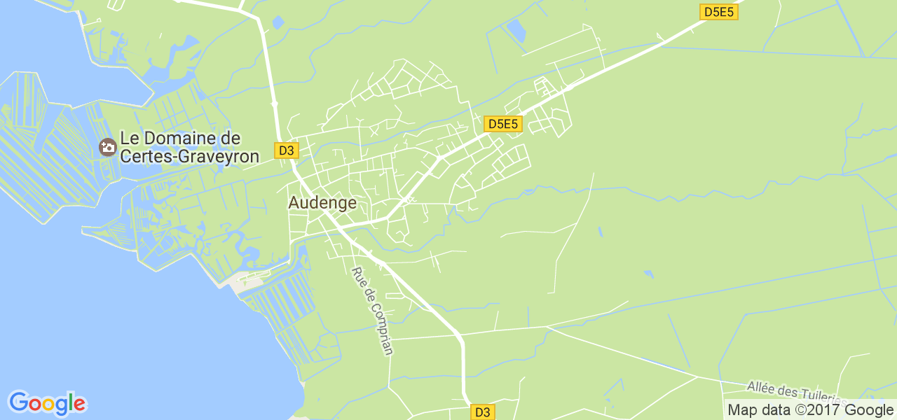 map de la ville de Audenge