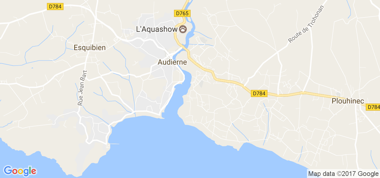 map de la ville de Audierne