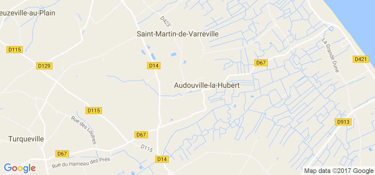 map de la ville de Audouville-la-Hubert