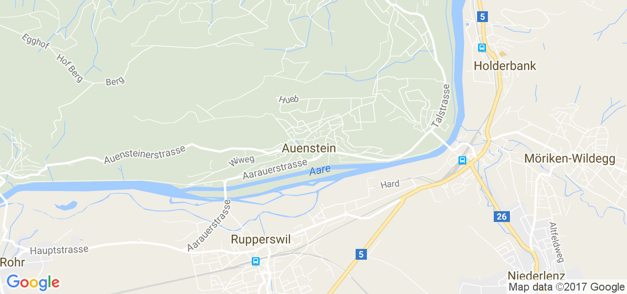 map de la ville de Auenstein