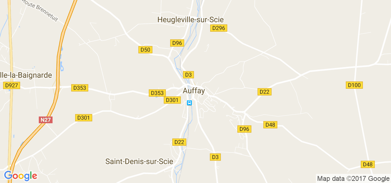 map de la ville de Auffay