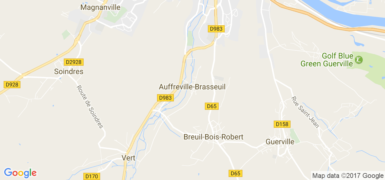 map de la ville de Auffreville-Brasseuil