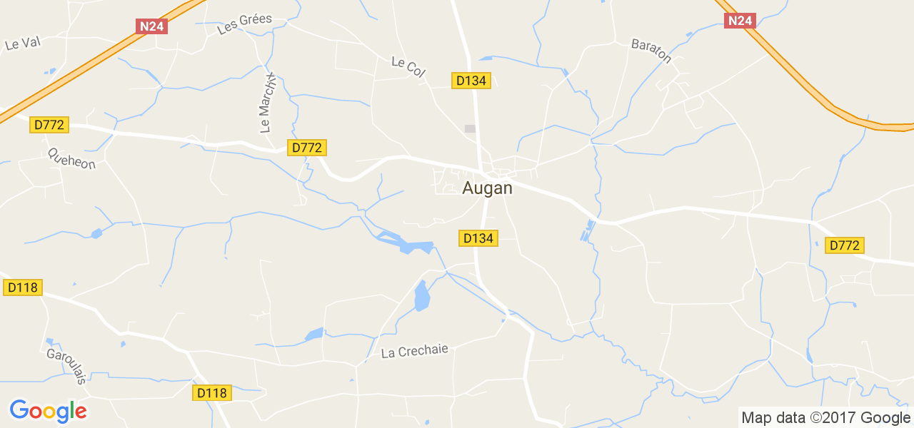 map de la ville de Augan