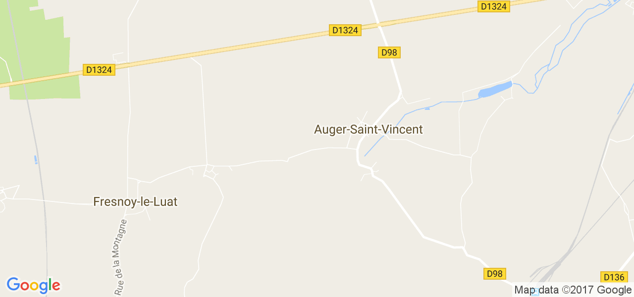 map de la ville de Auger-Saint-Vincent