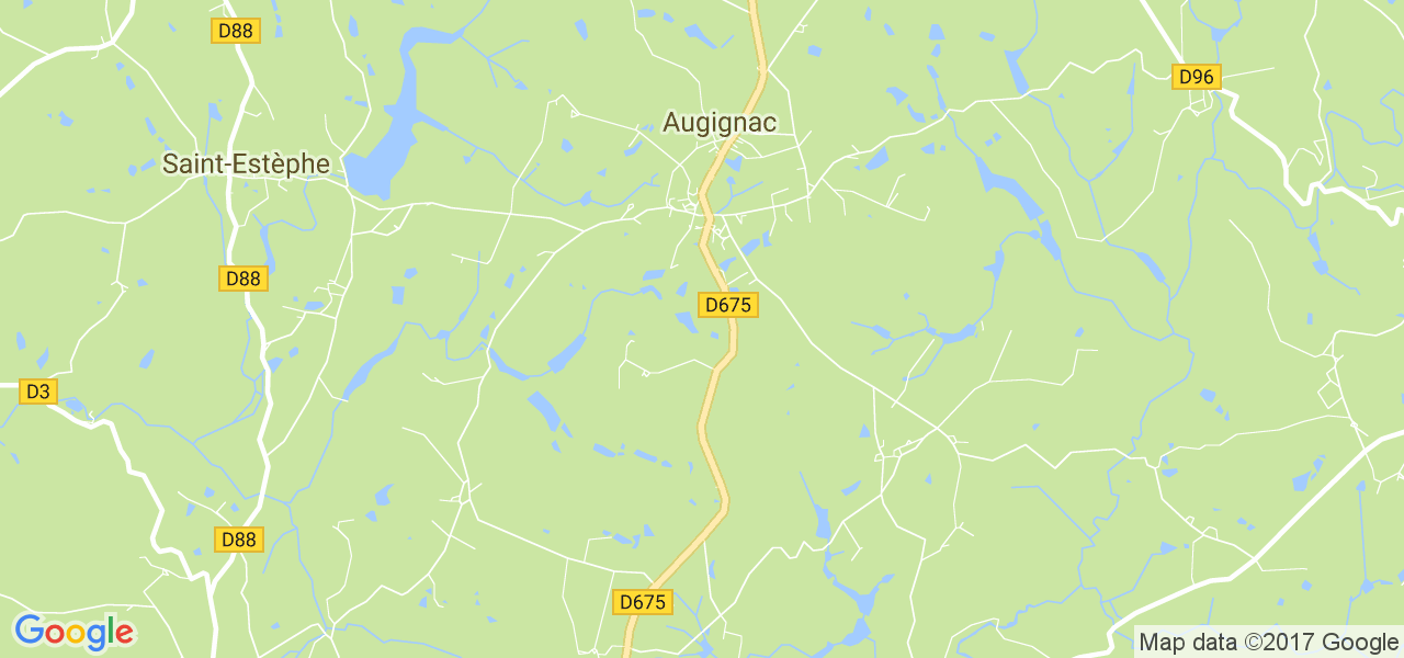 map de la ville de Augignac