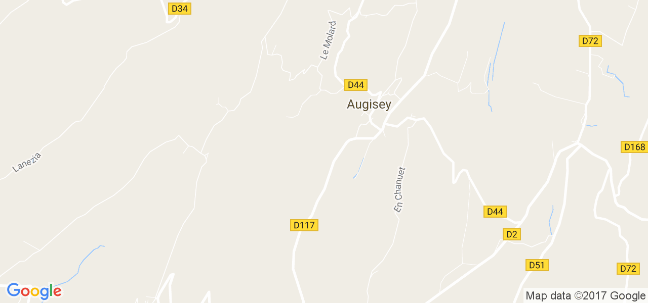 map de la ville de Augisey