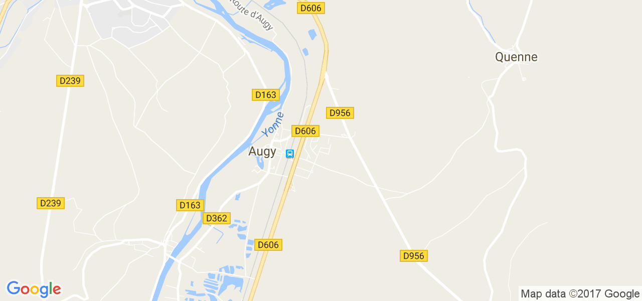 map de la ville de Augy