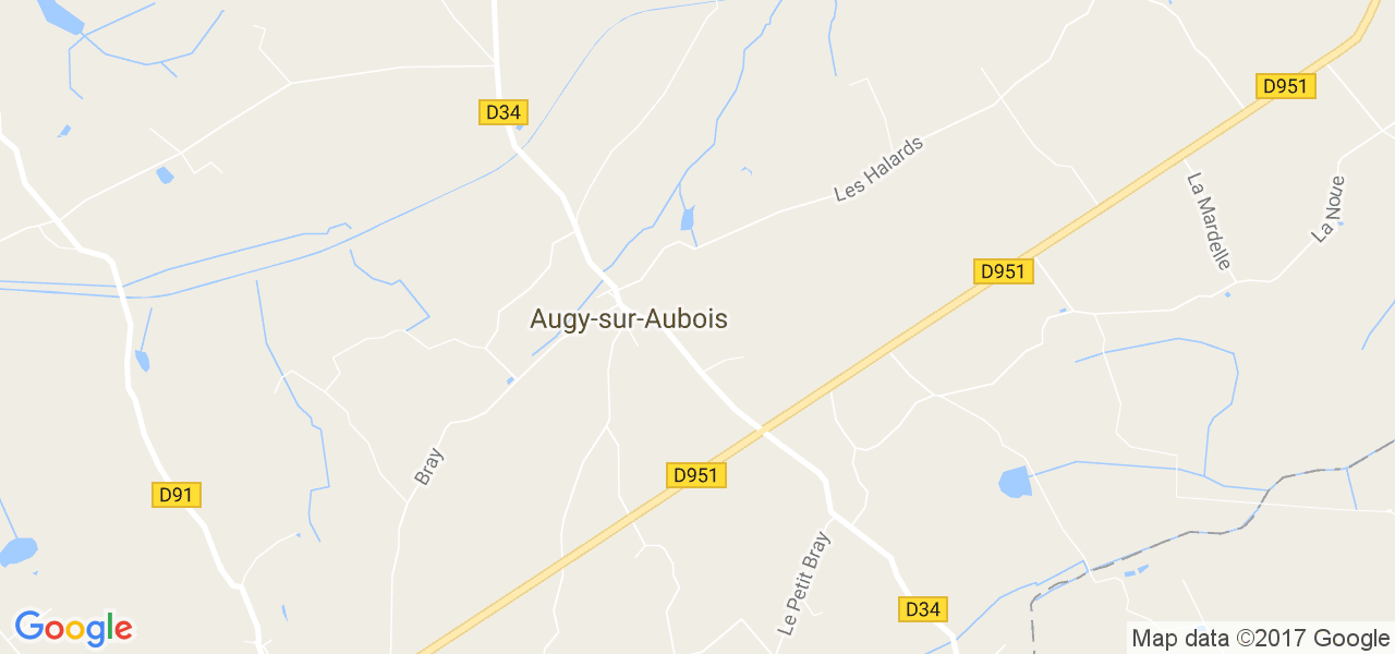 map de la ville de Augy-sur-Aubois