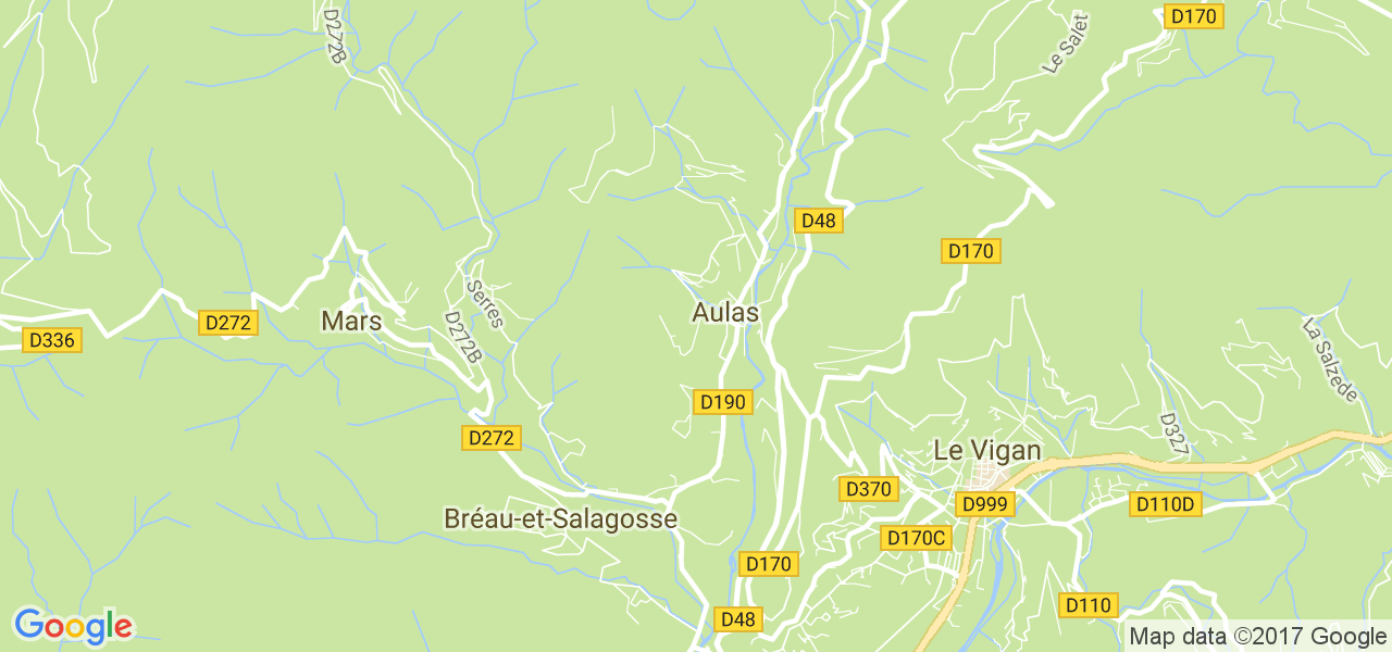 map de la ville de Aulas