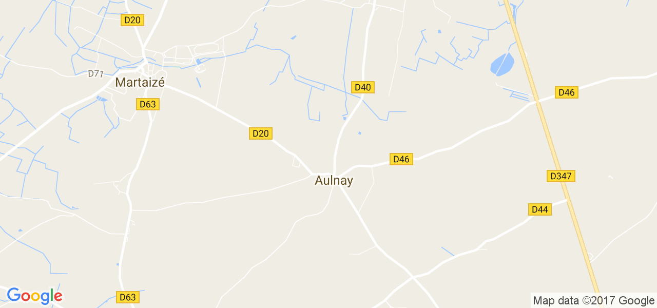 map de la ville de Aulnay