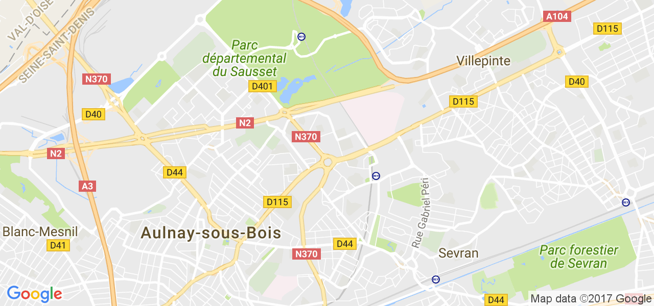 map de la ville de Aulnay-sous-Bois