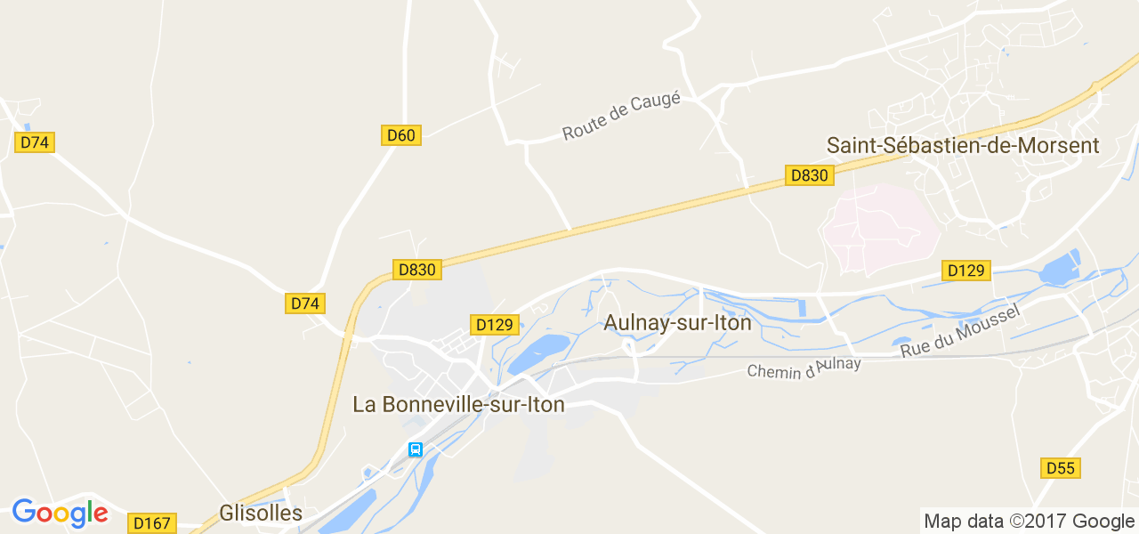 map de la ville de Aulnay-sur-Iton