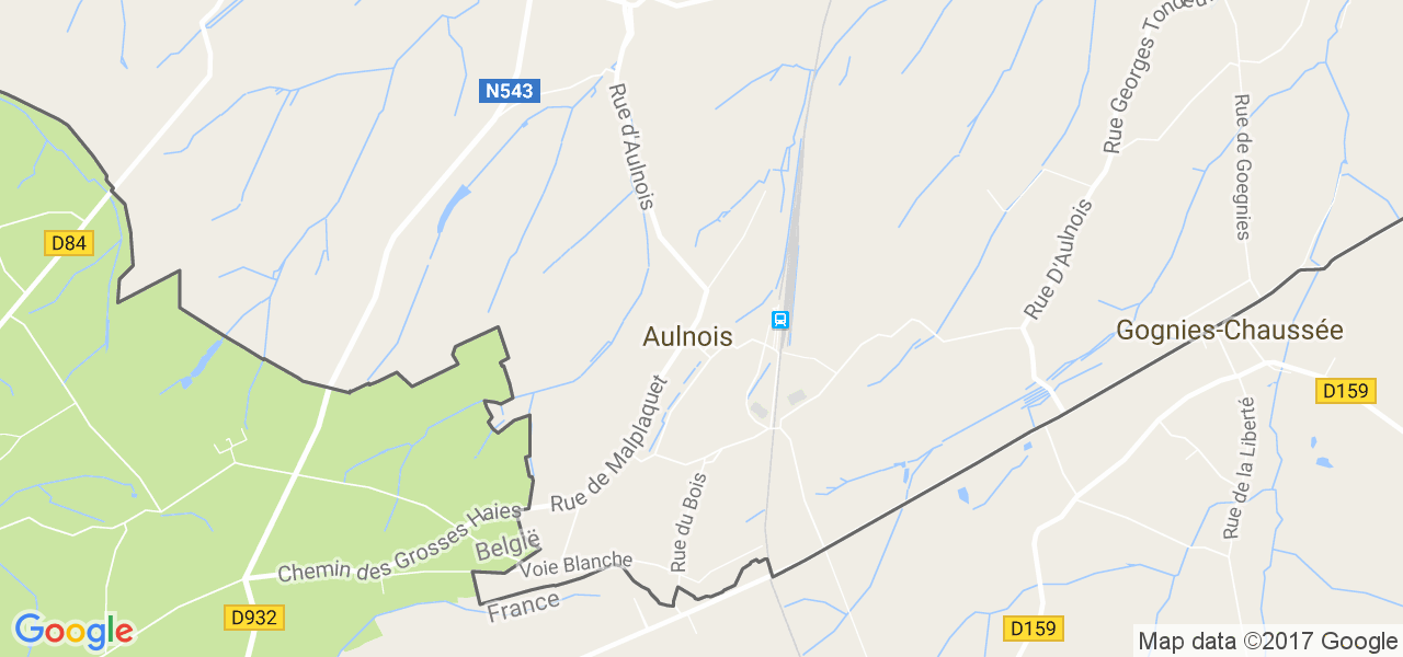 map de la ville de Aulnois