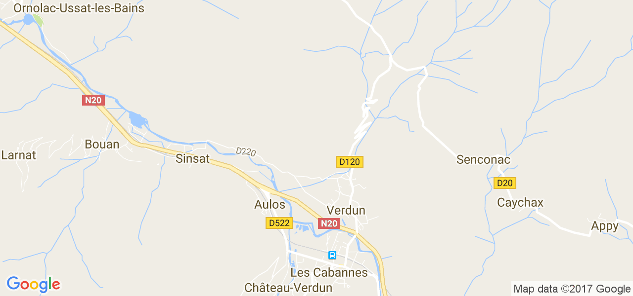 map de la ville de Aulos