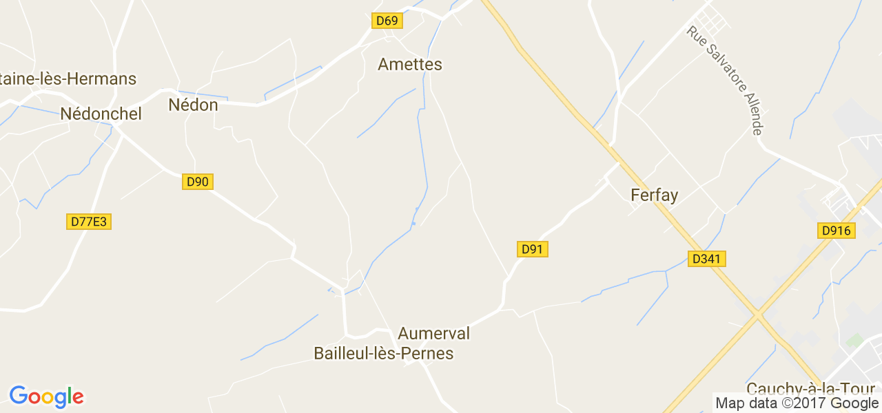 map de la ville de Aumerval