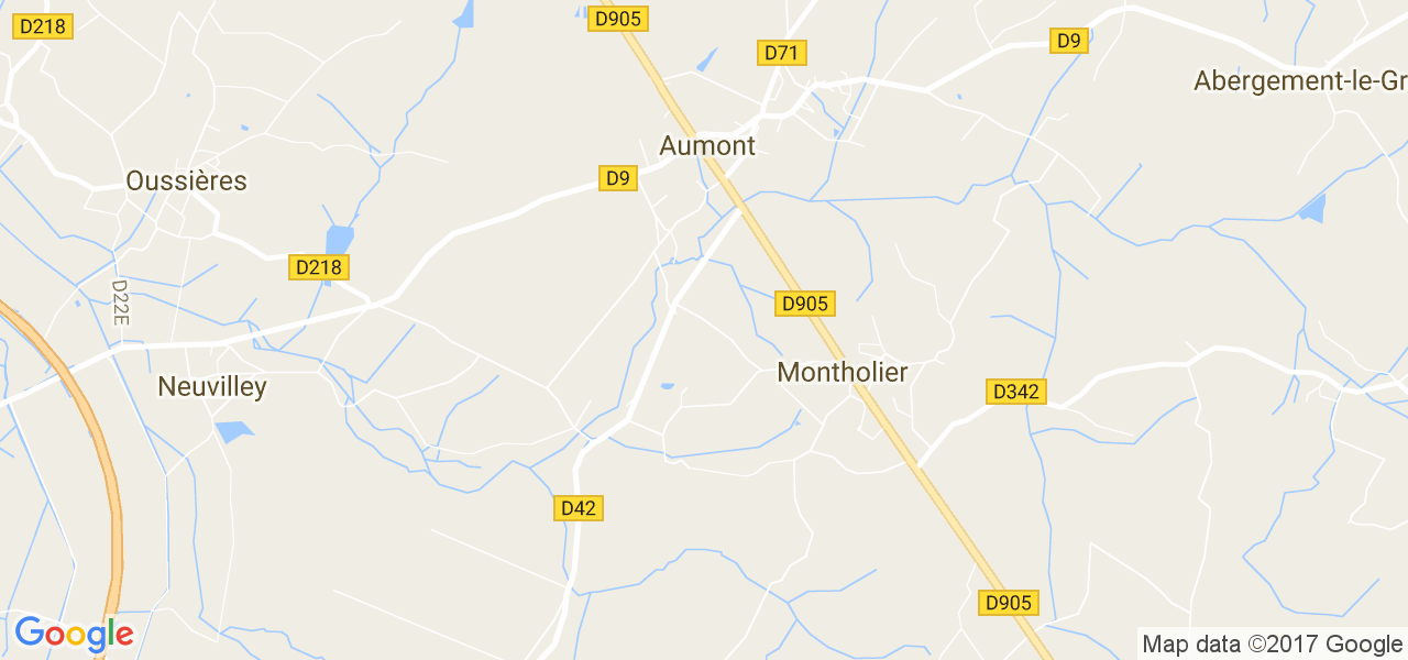 map de la ville de Aumont