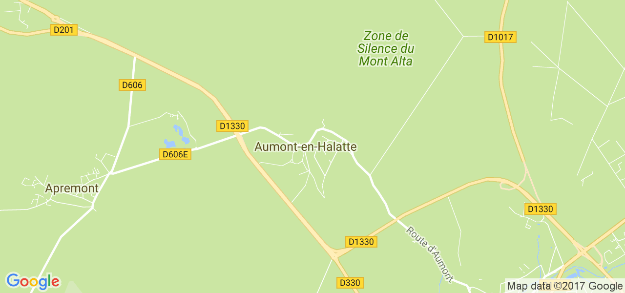 map de la ville de Aumont-en-Halatte