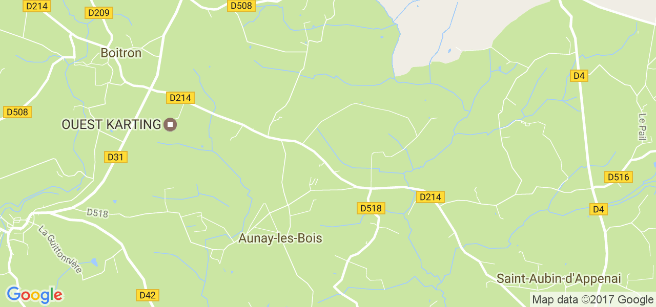 map de la ville de Aunay-les-Bois