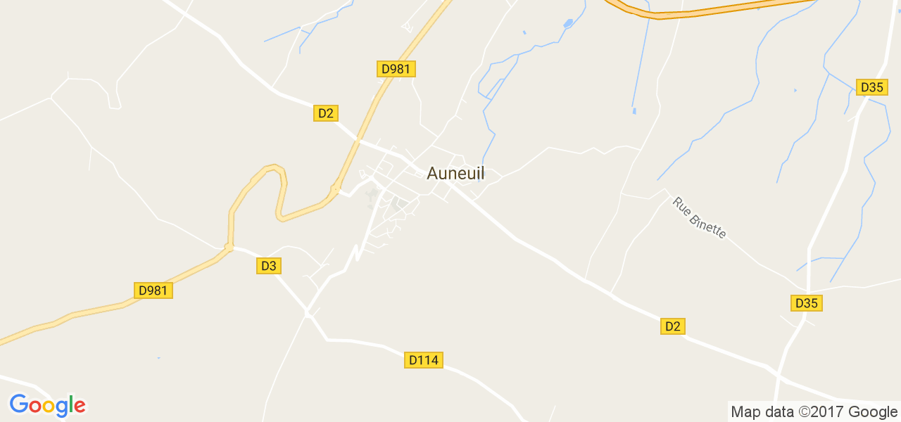 map de la ville de Auneuil