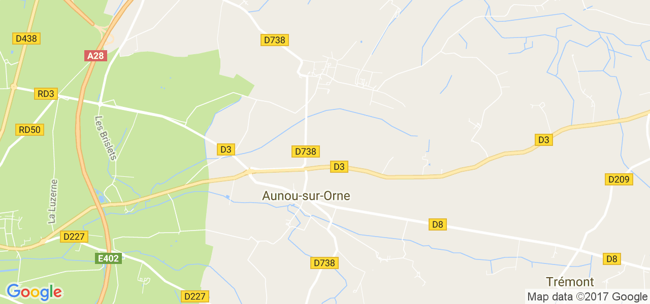 map de la ville de Aunou-sur-Orne