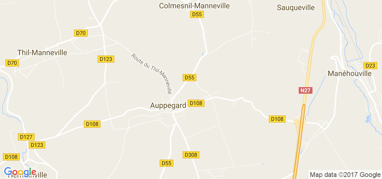 map de la ville de Auppegard