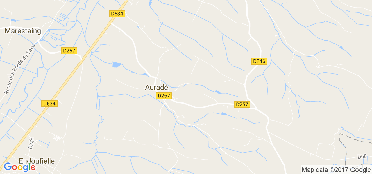 map de la ville de Auradé