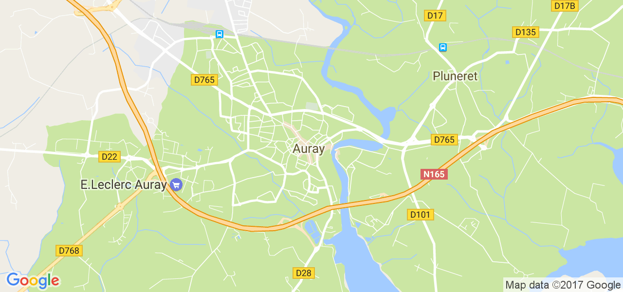 map de la ville de Auray