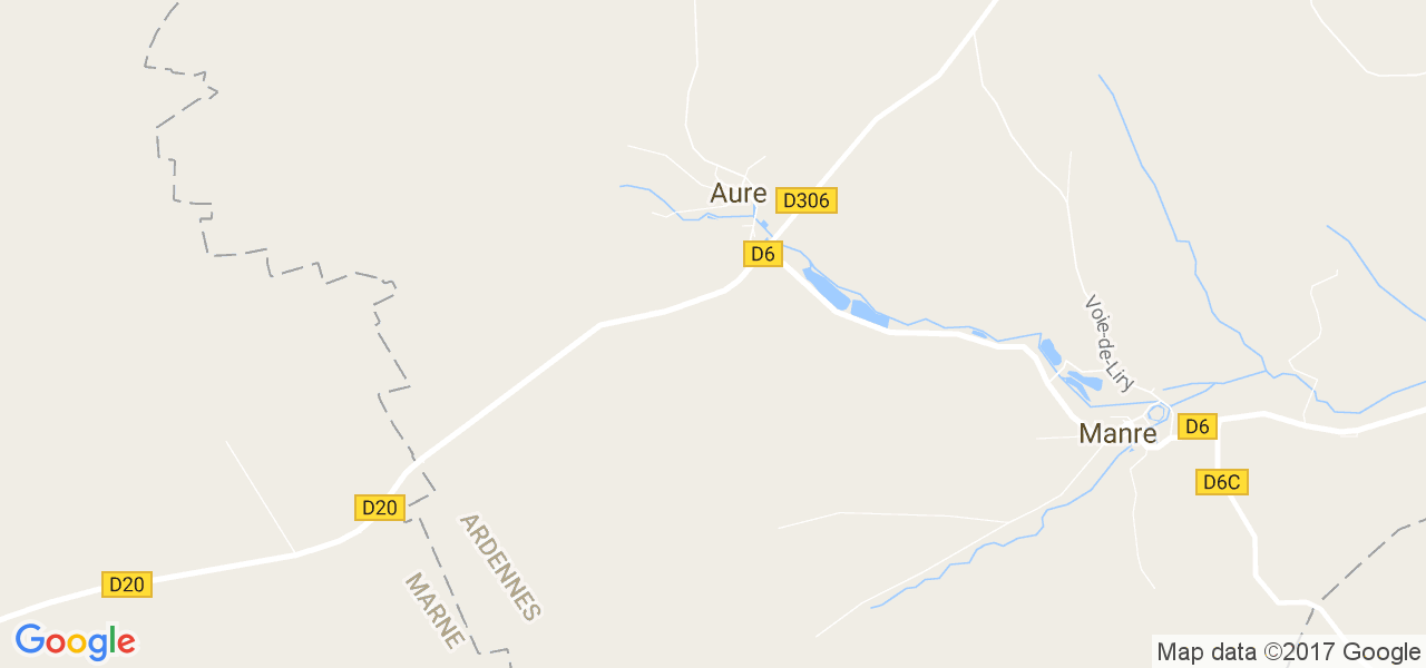 map de la ville de Aure