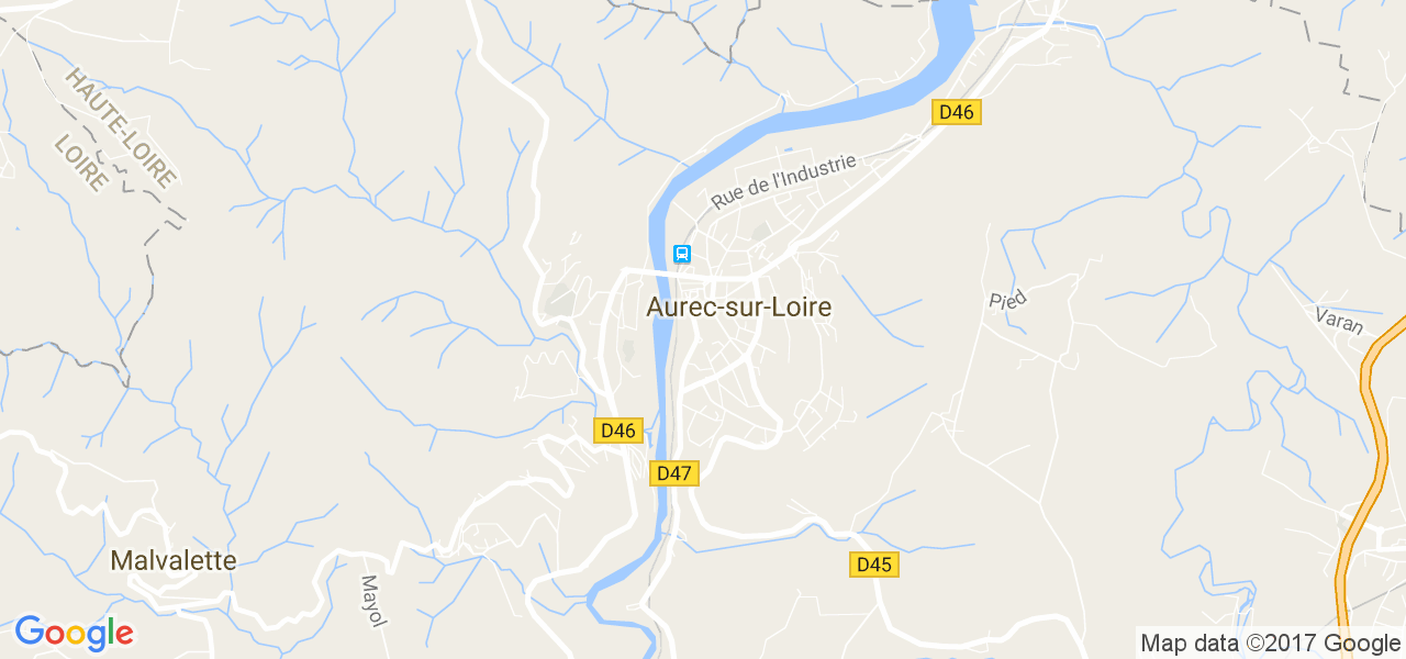 map de la ville de Aurec-sur-Loire