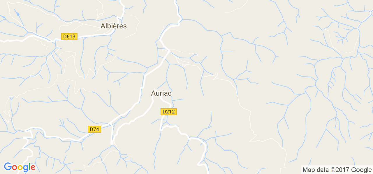 map de la ville de Auriac