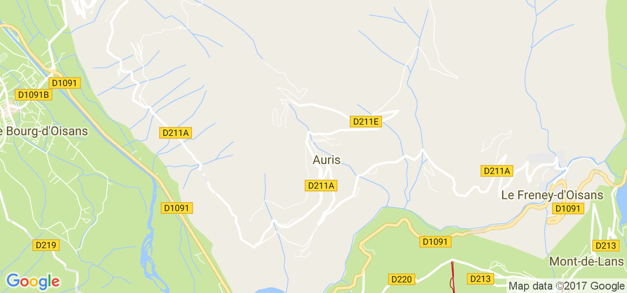 map de la ville de Auris