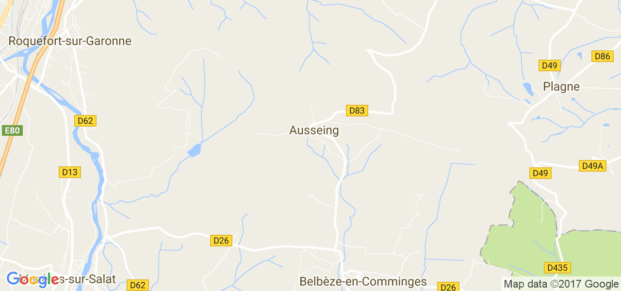 map de la ville de Ausseing