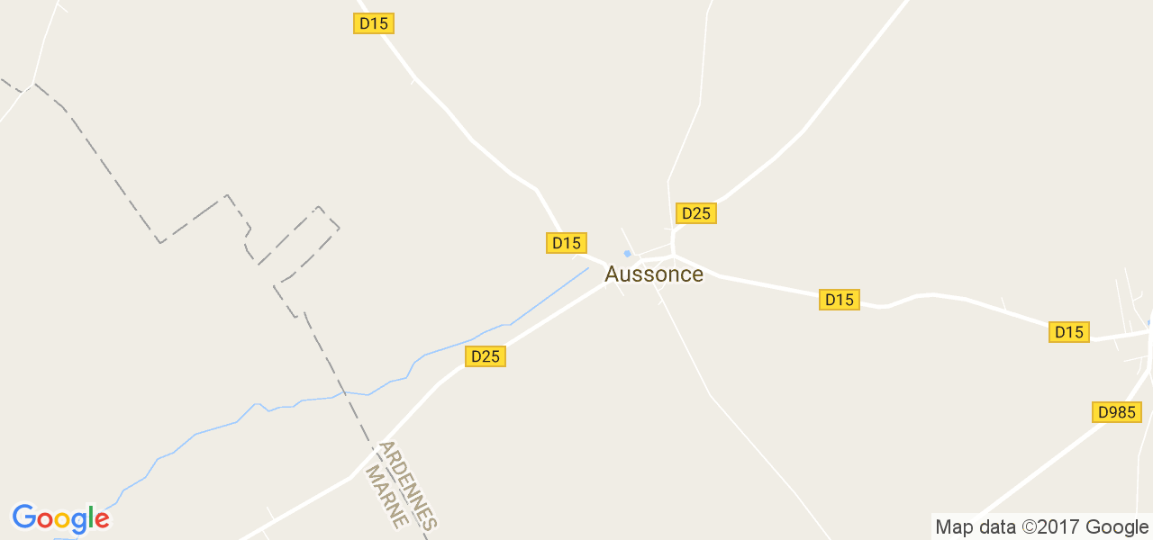 map de la ville de Aussonce