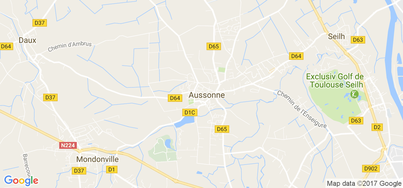 map de la ville de Aussonne