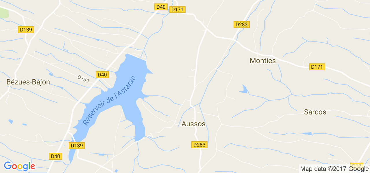 map de la ville de Aussos