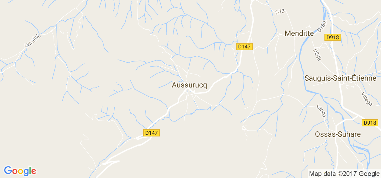 map de la ville de Aussurucq