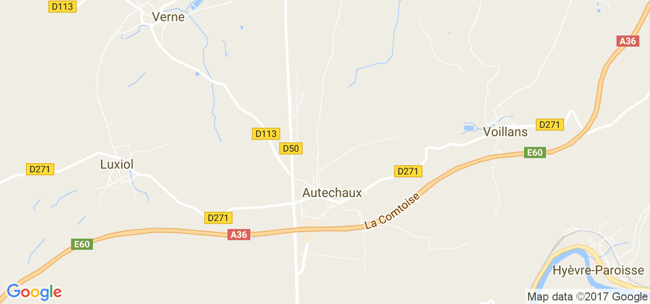 map de la ville de Autechaux