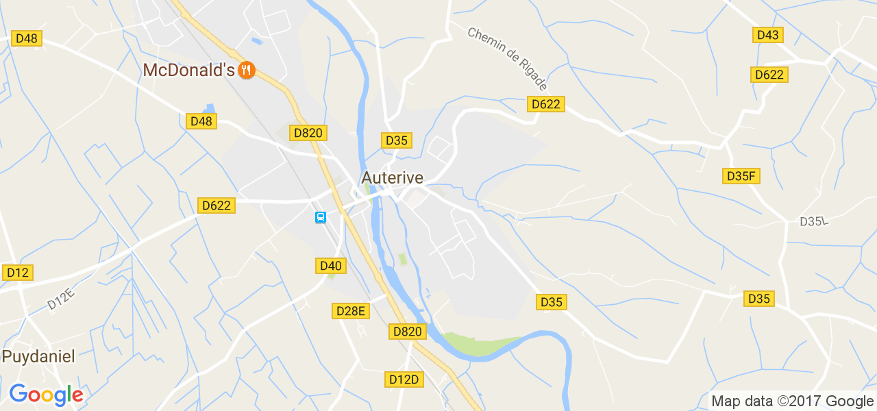 map de la ville de Auterive