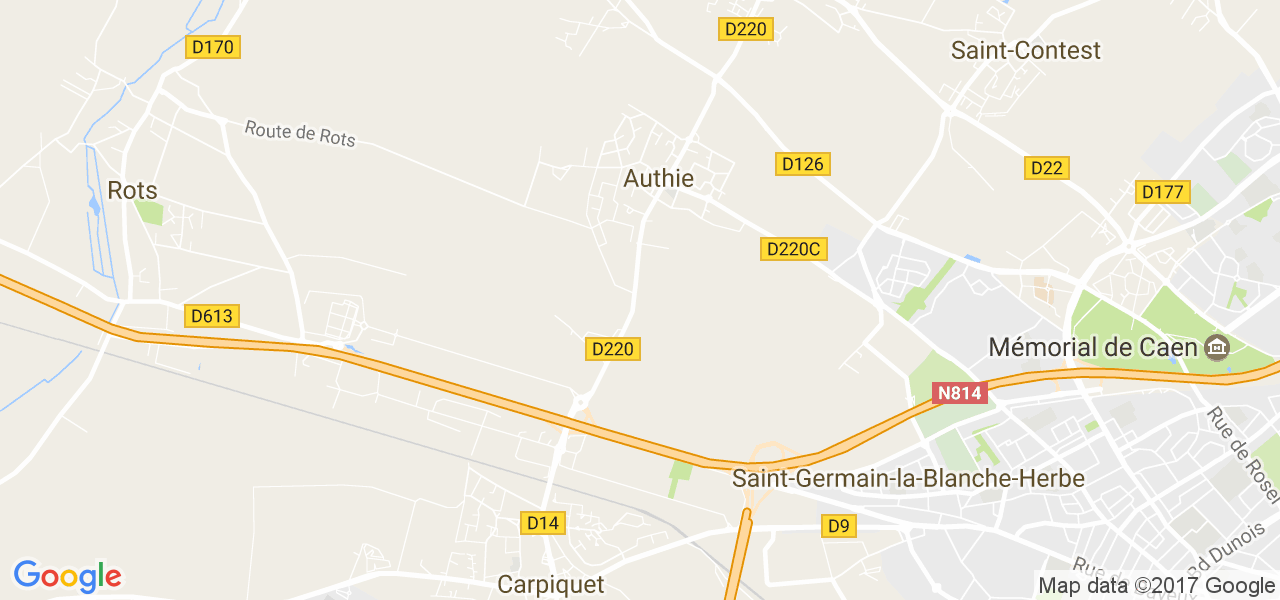 map de la ville de Authie