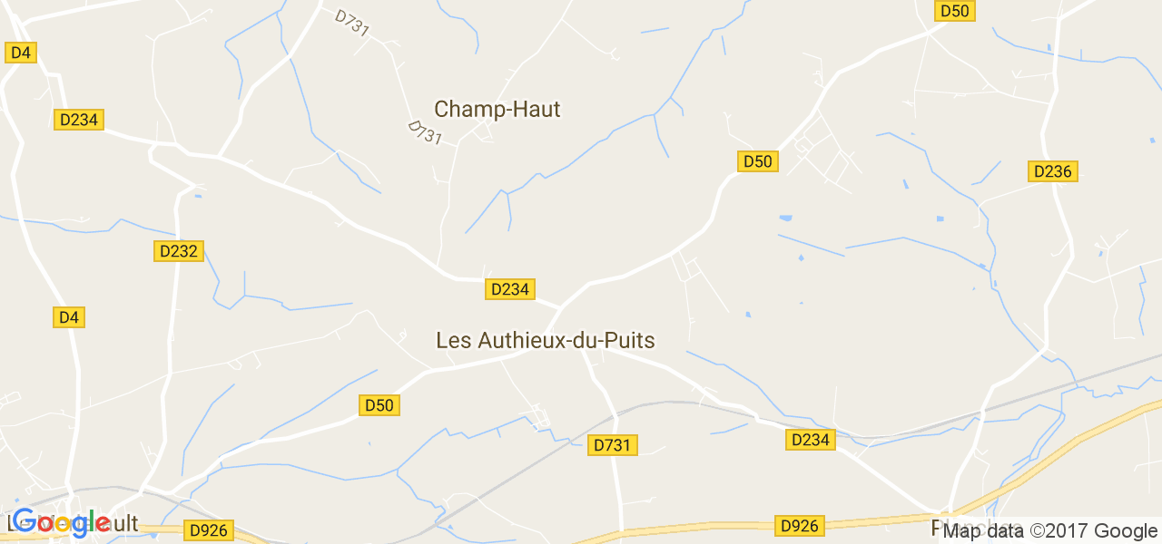 map de la ville de Authieux-du-Puits