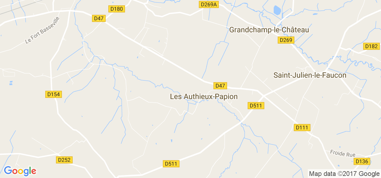 map de la ville de Authieux-Papion