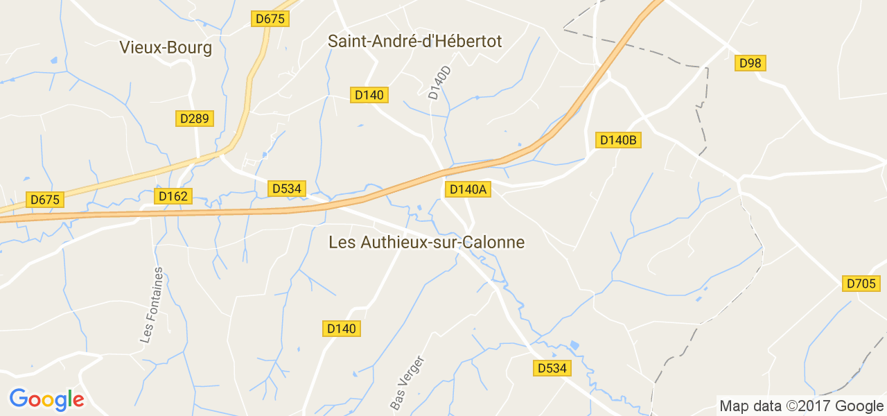 map de la ville de Authieux-sur-Calonne