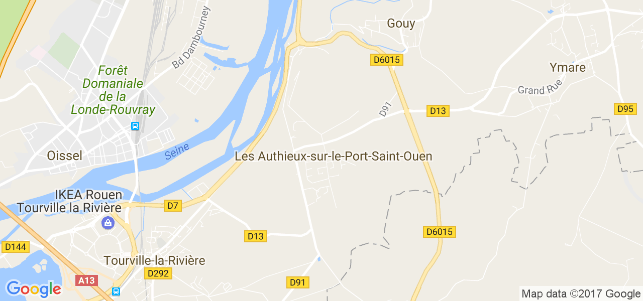 map de la ville de Authieux-sur-le-Port-Saint-Ouen