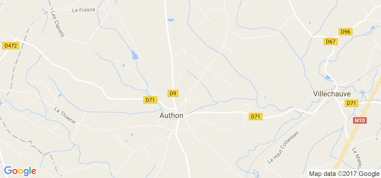 map de la ville de Authon