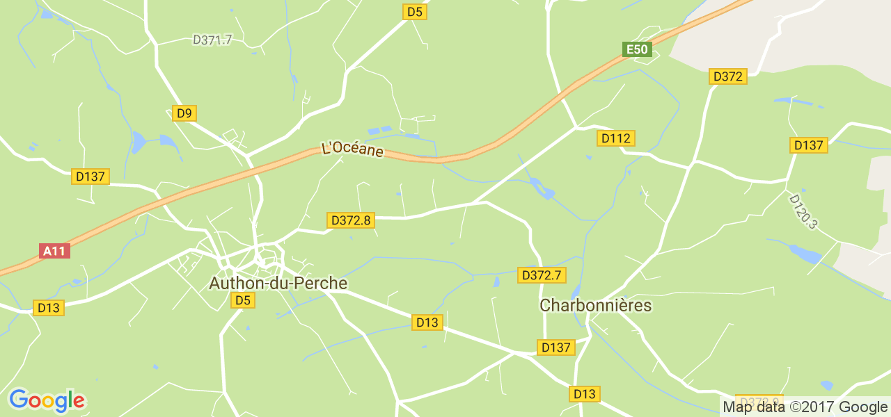 map de la ville de Authon-du-Perche