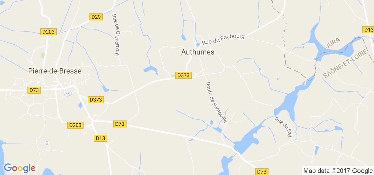 map de la ville de Authumes