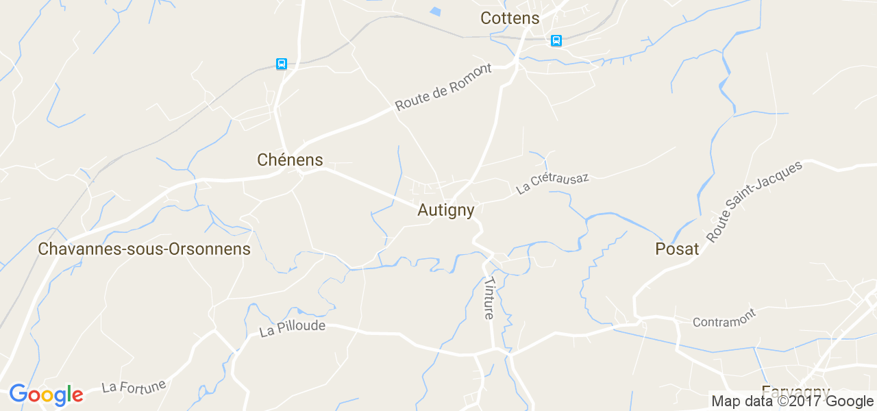 map de la ville de Autigny