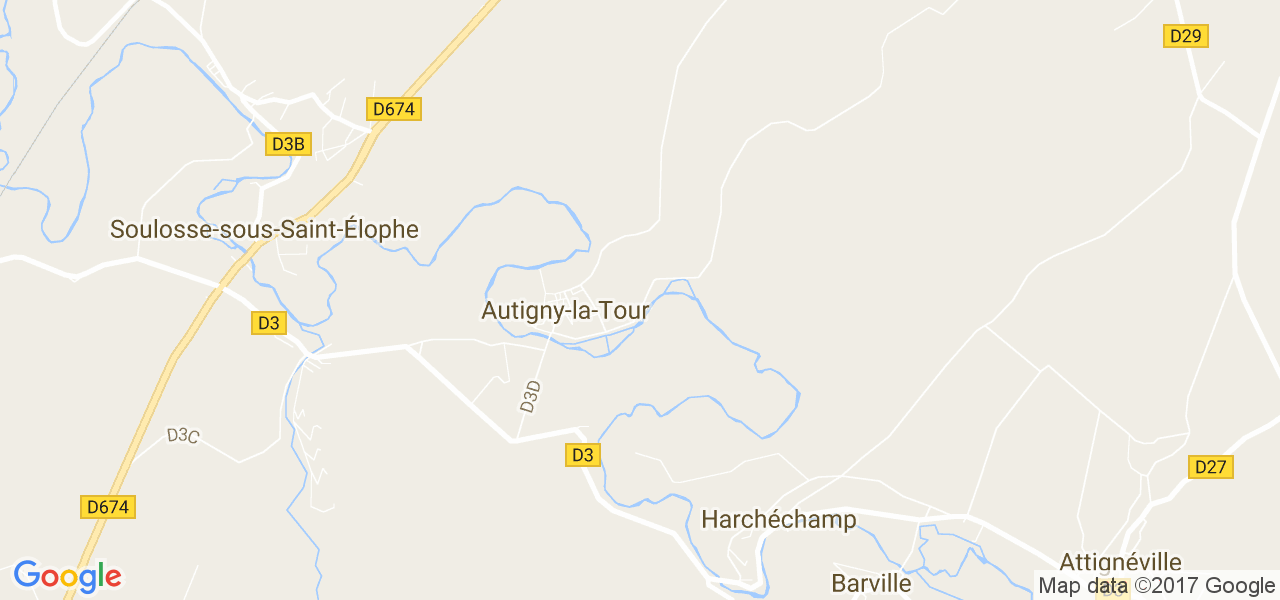map de la ville de Autigny-la-Tour