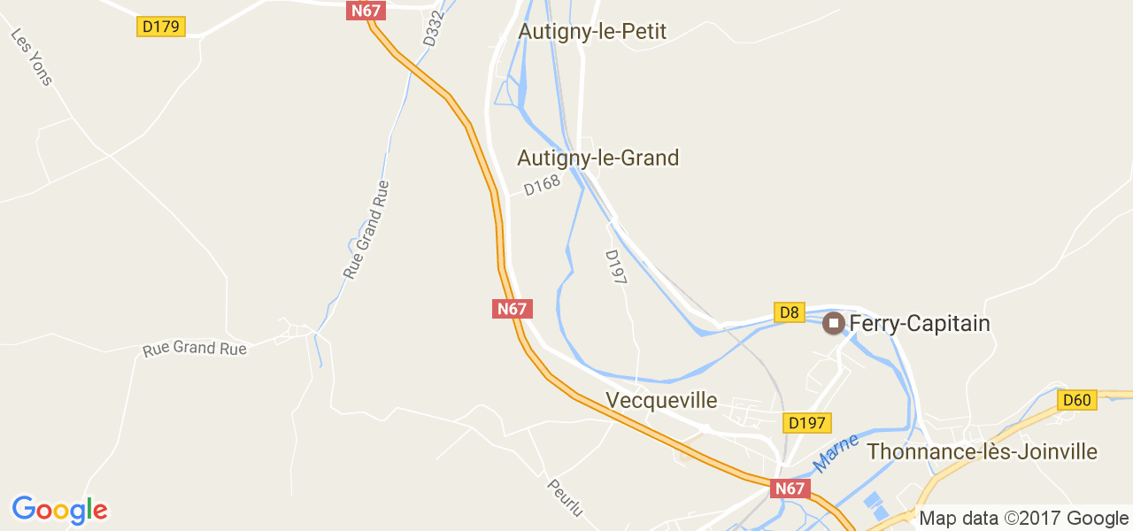 map de la ville de Autigny-le-Grand