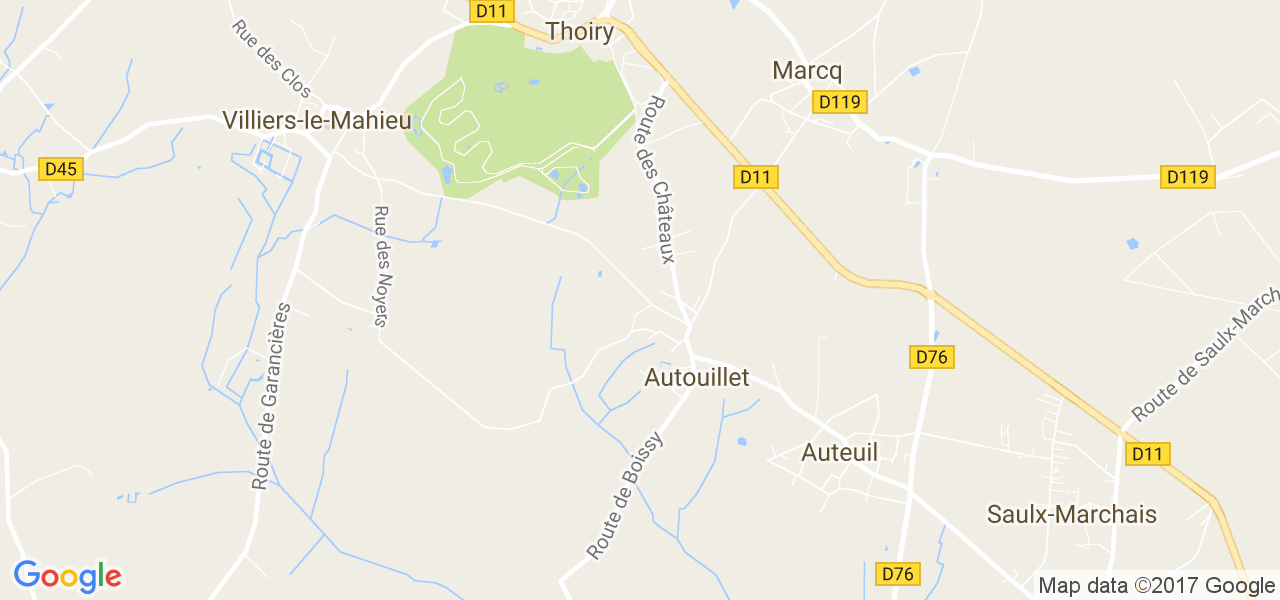 map de la ville de Autouillet